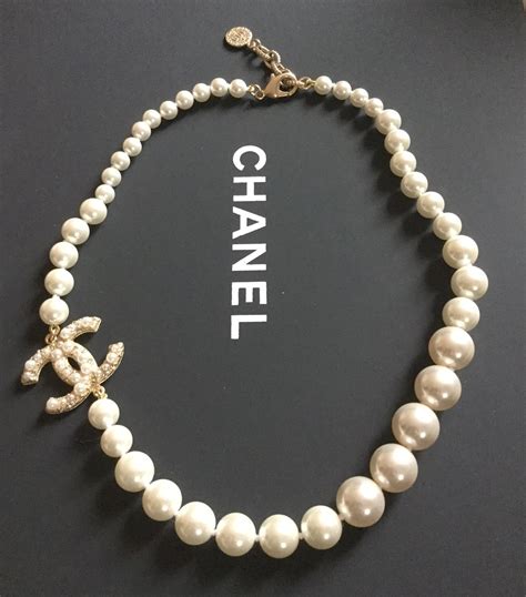 chanel gold choker withperals|Chanel crochet necklace.